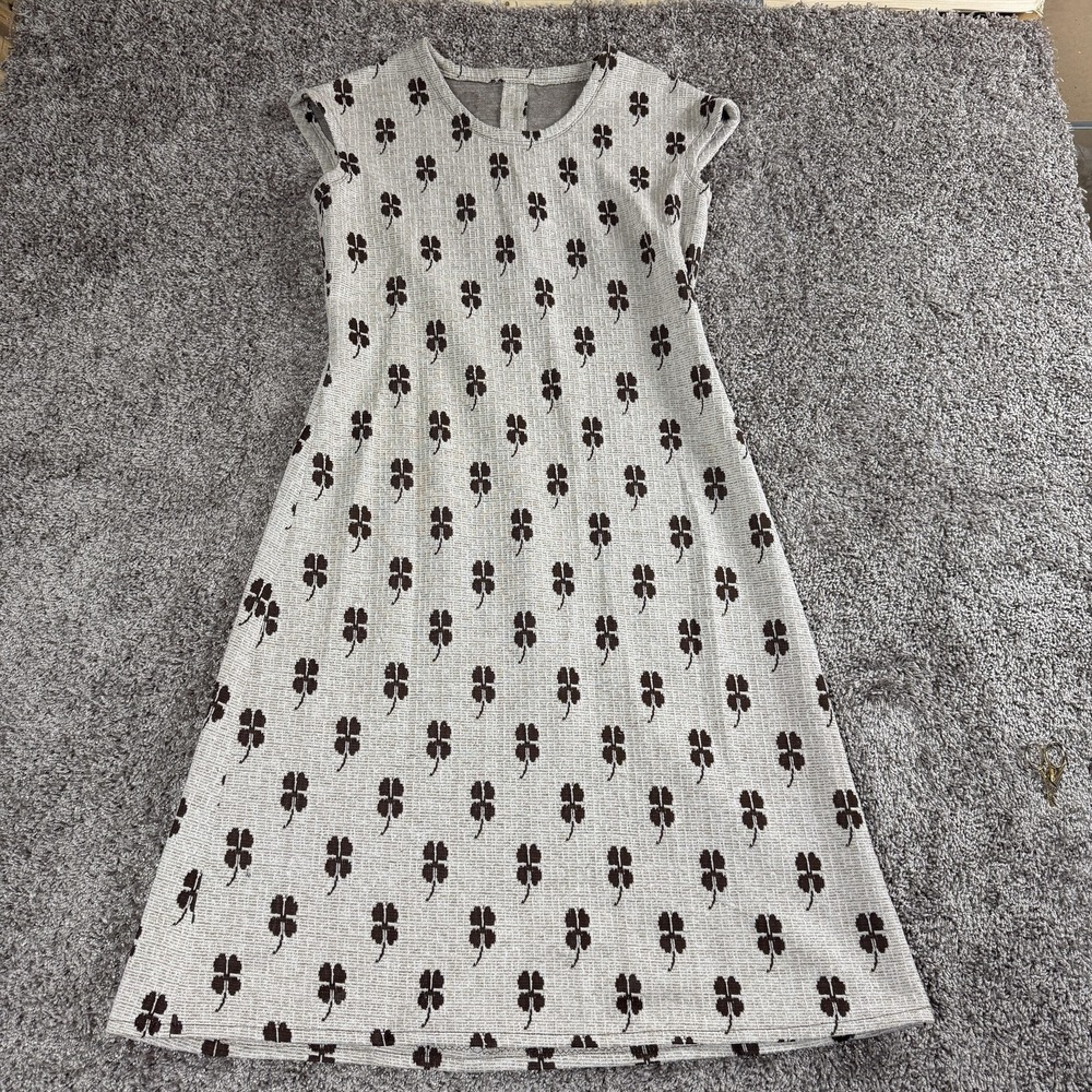 VTG Womens Dress Small A Line Boho Cottagecore Sleeveless Career Office 60s